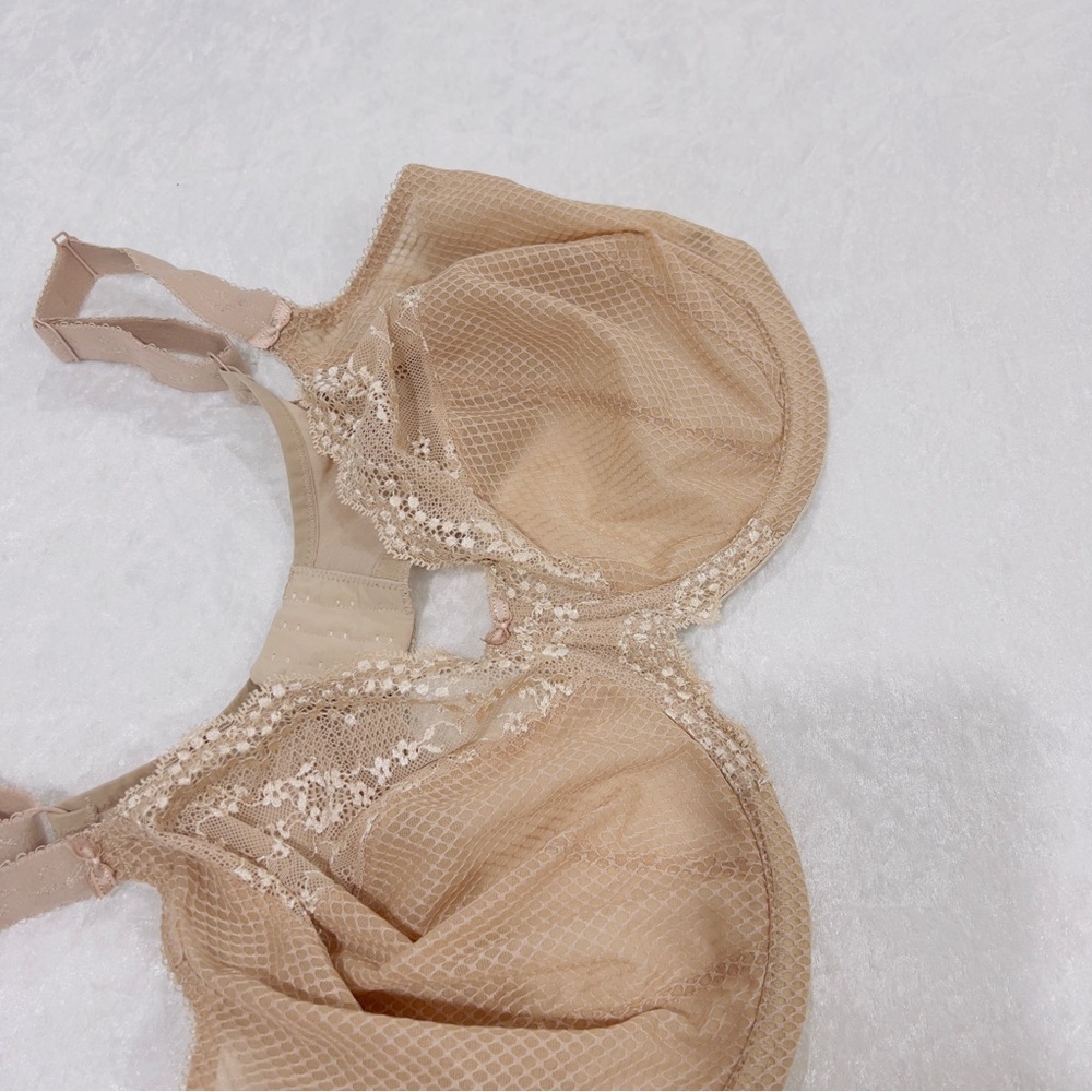 Elomi Bra Size 42 I Charley Stretch Plunge Lace Mesh Underwire Unlined Lace - Picture 9 of 14